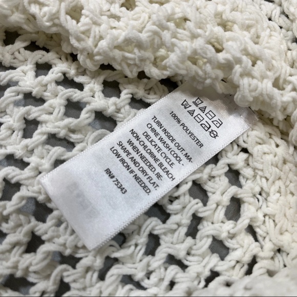 Nicole Miller Artelier Crochet Swimsuit Cover-Up Sexy Sweater Dress White‎ Large - Picture 13 of 14